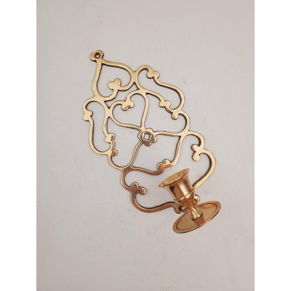 vintage Brass Wall Sconce Candle holder brass wall sconces candle sconces - Picture 2 of 10